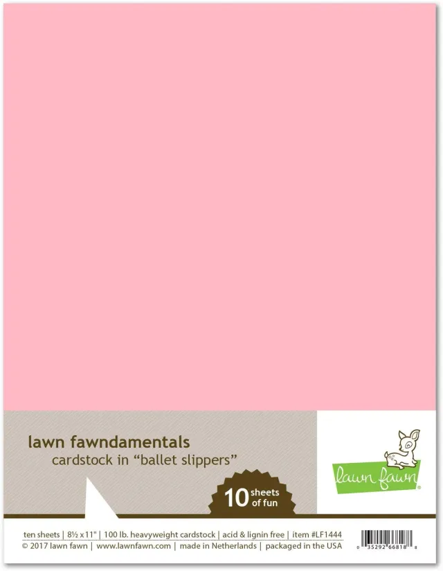 Lawn Fawn Ballet Slippers Cardstock Fotokarton 10 Blatt rosa