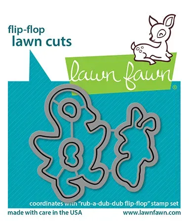 Lawn Fawn Rub-A-Dub-Dub Flip-Flop Lawn Cuts Stanzen Ente