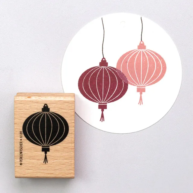 Perlenfischer Lampion Stempel 40x31 mm Deko