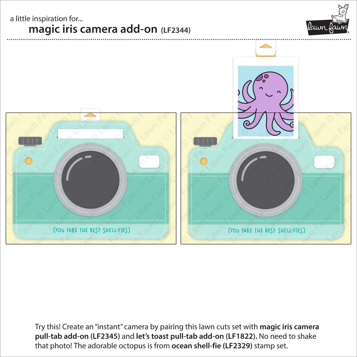 Lawn Fawn Magic Iris Camera Add-On Stanzschablonen LF2344