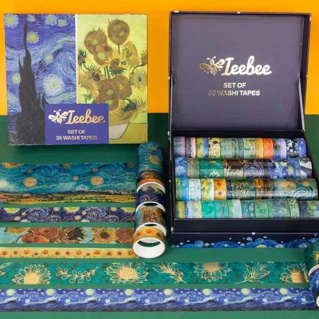 Ieebee Van Gogh Washi Tape Set 36 Rollen Kunst