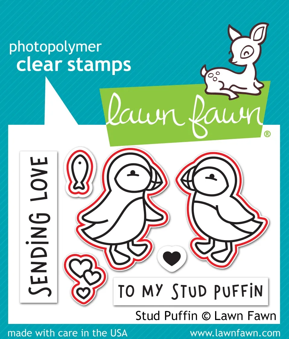 Lawn Fawn Stud Puffin Lawn Cuts Stanzschablonen Valentinstag