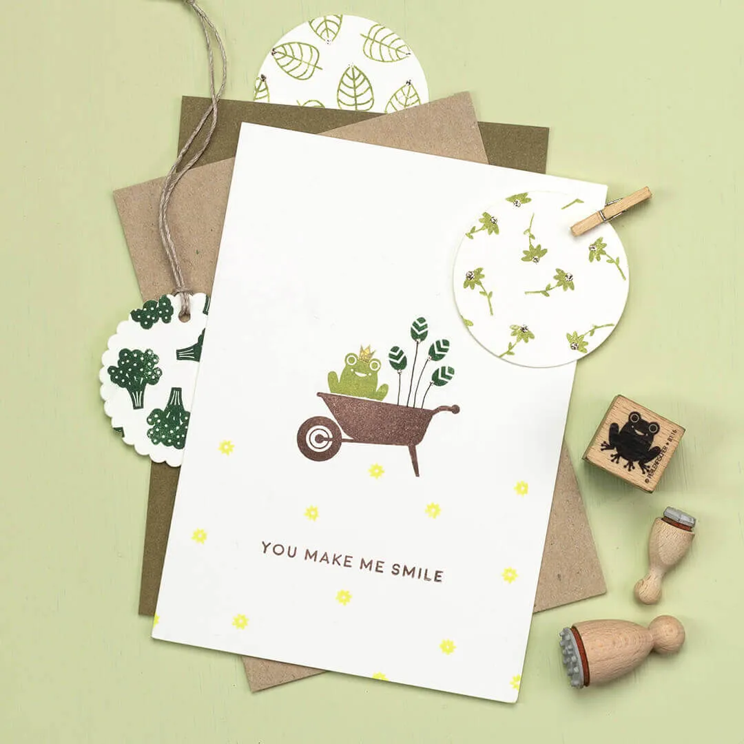 Perlenfischer You make me smile Stempel 3x52 mm Text