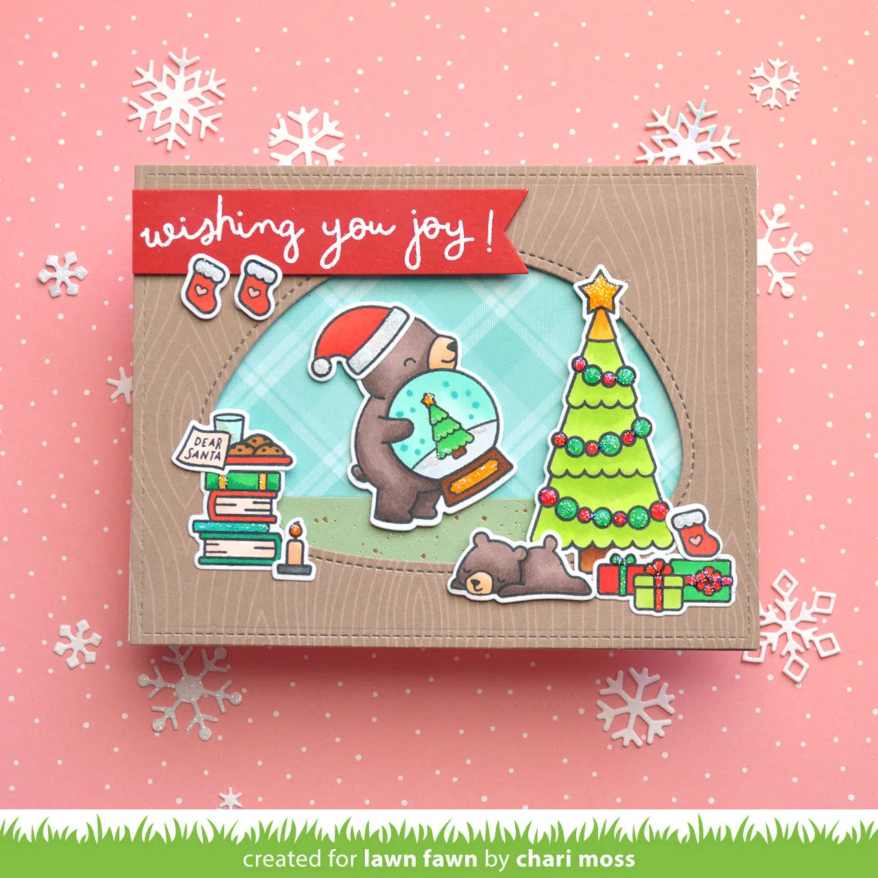 Lawn Fawn Scribbled Winter Stempelset Grüße