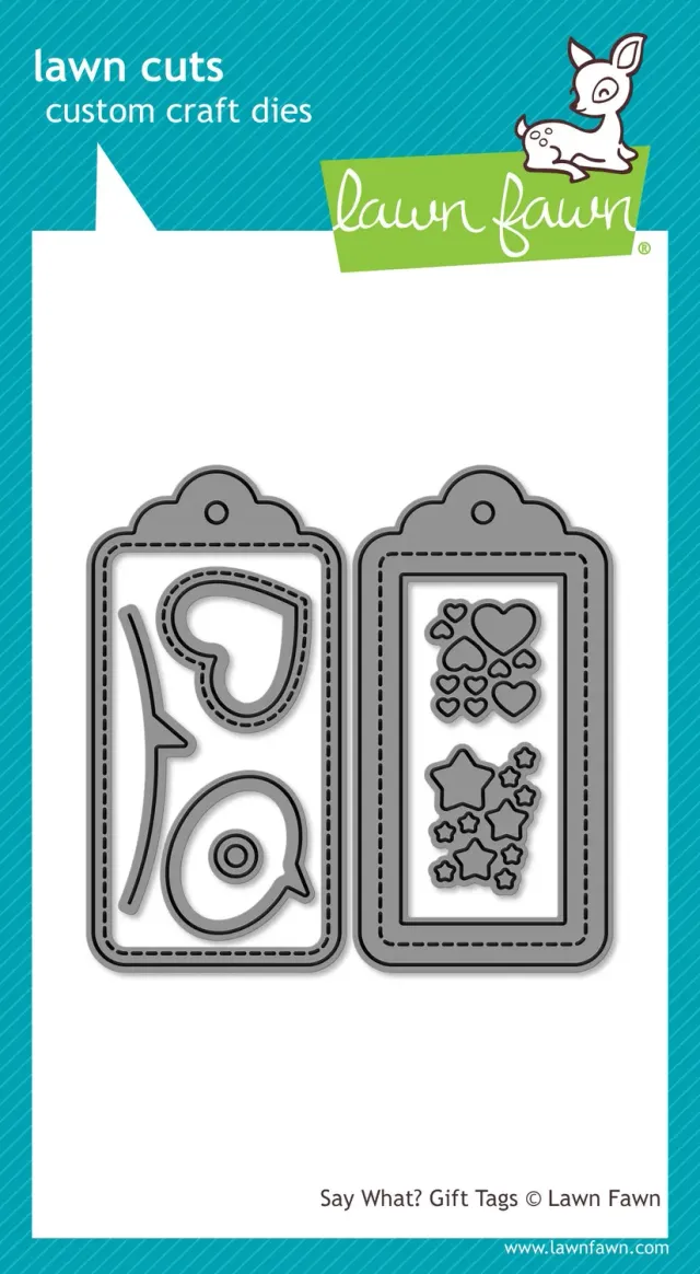 Lawn Fawn Say What? Gift Tags Stanzen Sprechblasen 4-teilig