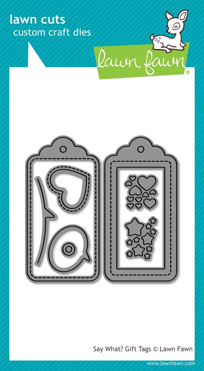Lawn Fawn Say What? Gift Tags Stanzen Sprechblasen 4-teilig