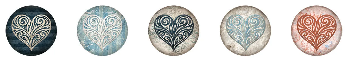 Studio Light Essentials Vintage Heart Sticker Bogen Vintage