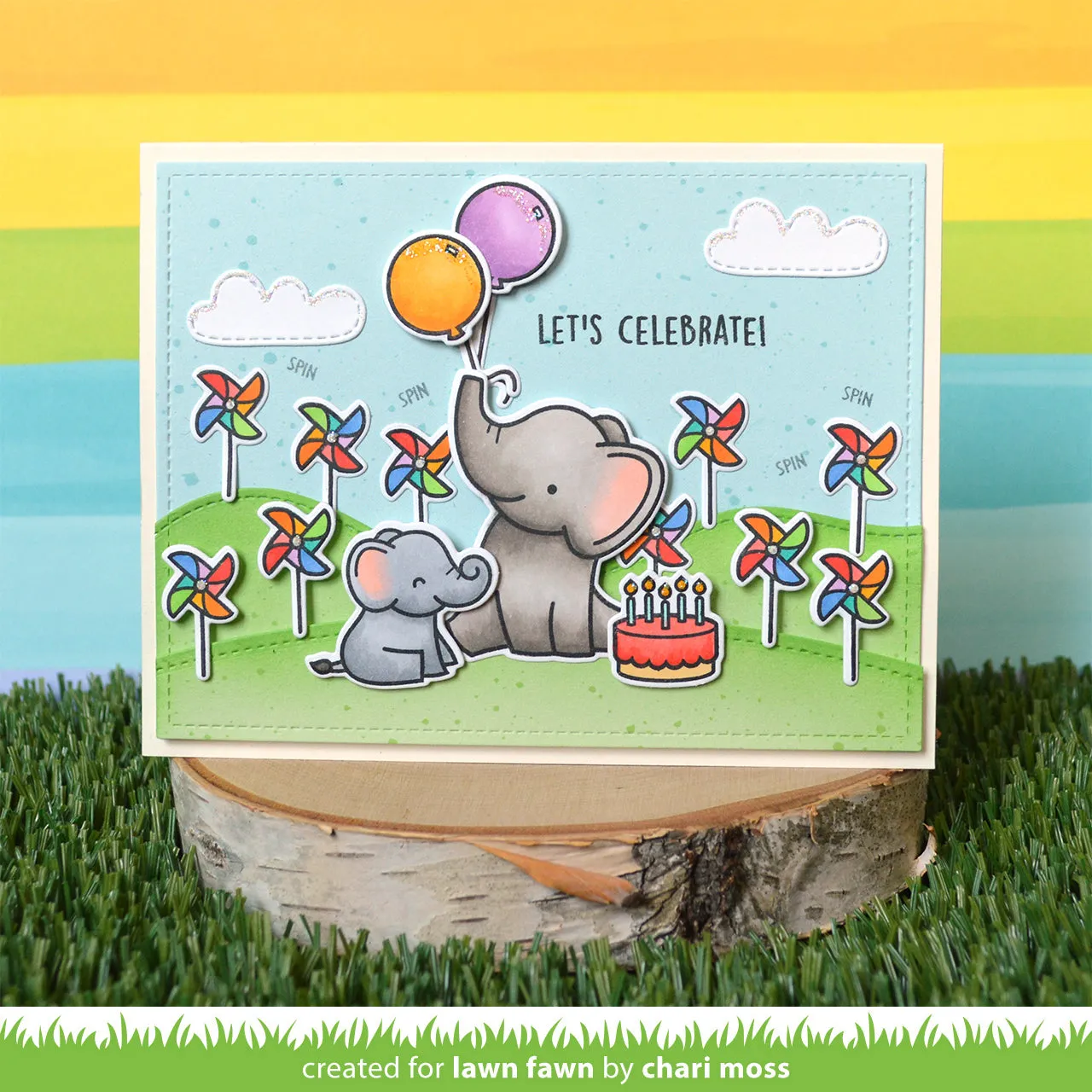 Lawn Fawn Elephant Parade Add-On Clear Stamps Baby