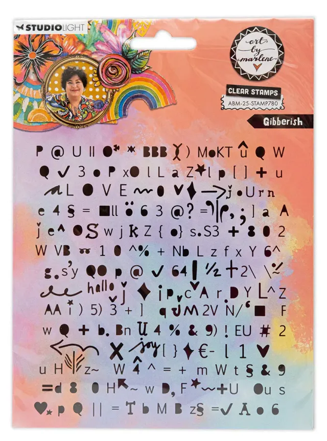 Art by Marlene Collection 2025 Clear Stamp Gibberish Kritzelschrift