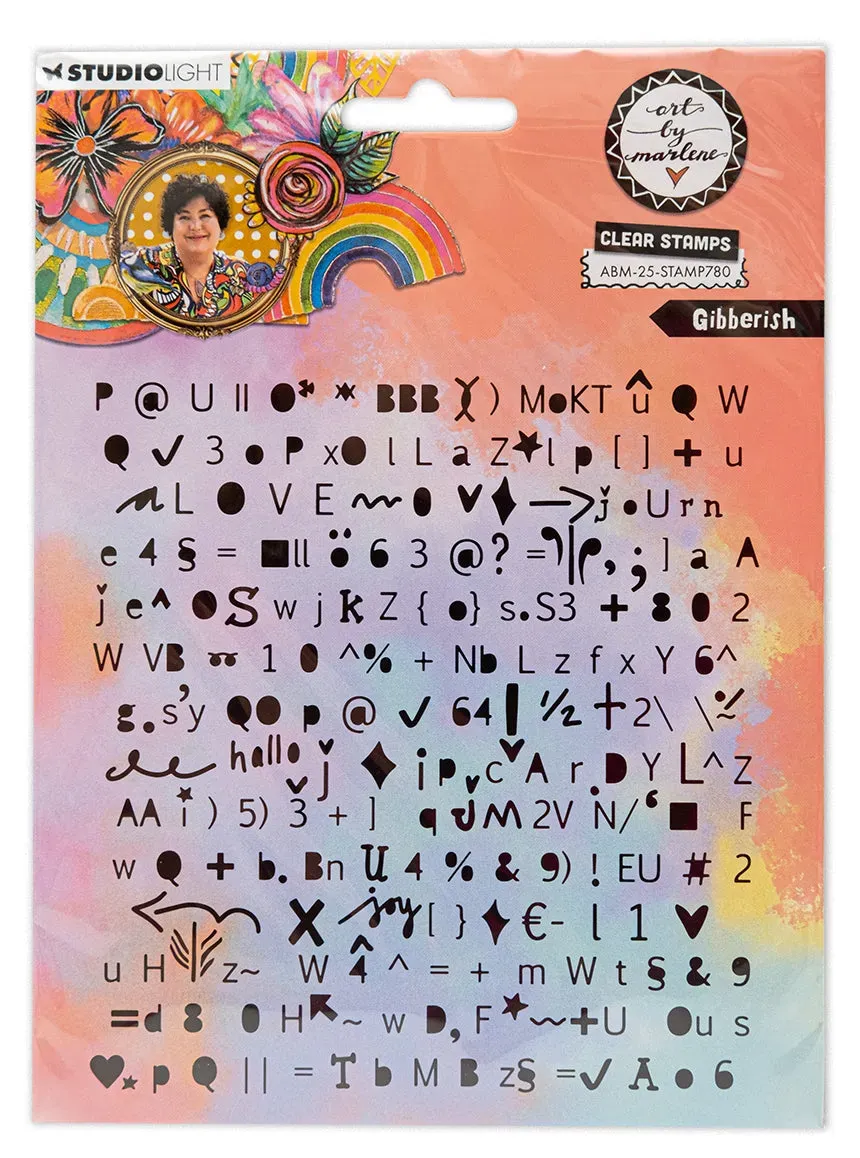 Art by Marlene Collection 2025 Clear Stamp Gibberish Kritzelschrift