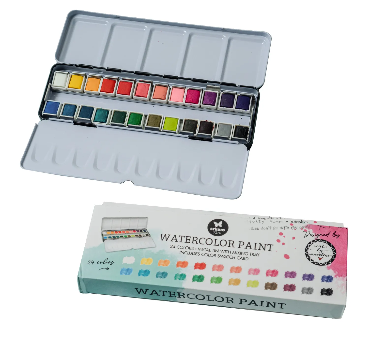 Studio Light Essentials Watercolor Aquarellfarben 24 Farben Set