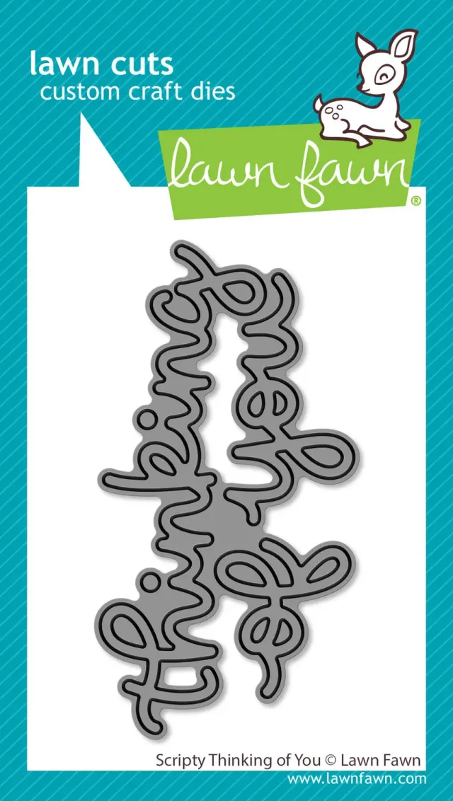 Lawn Fawn Scripty Thinking of You Stanze Schriftzug 9x4cm