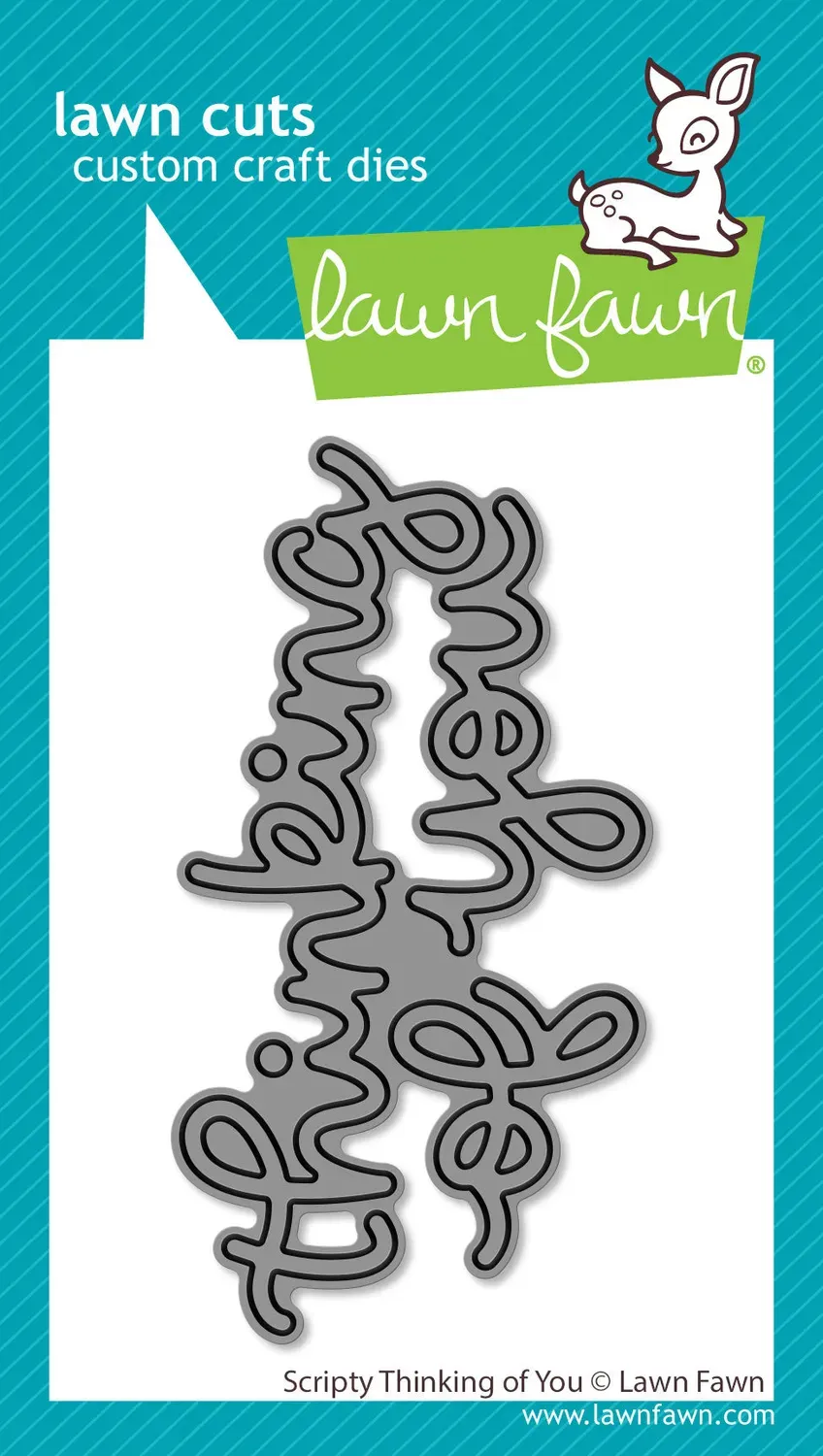 Lawn Fawn Scripty Thinking of You Stanze Schriftzug 9x4cm