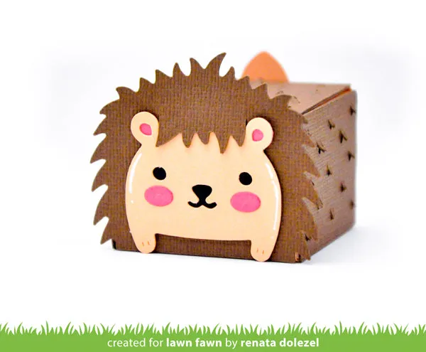Lawn Fawn Tiny Gift Box Hedgehog Add-On Stanzschablonen Igel