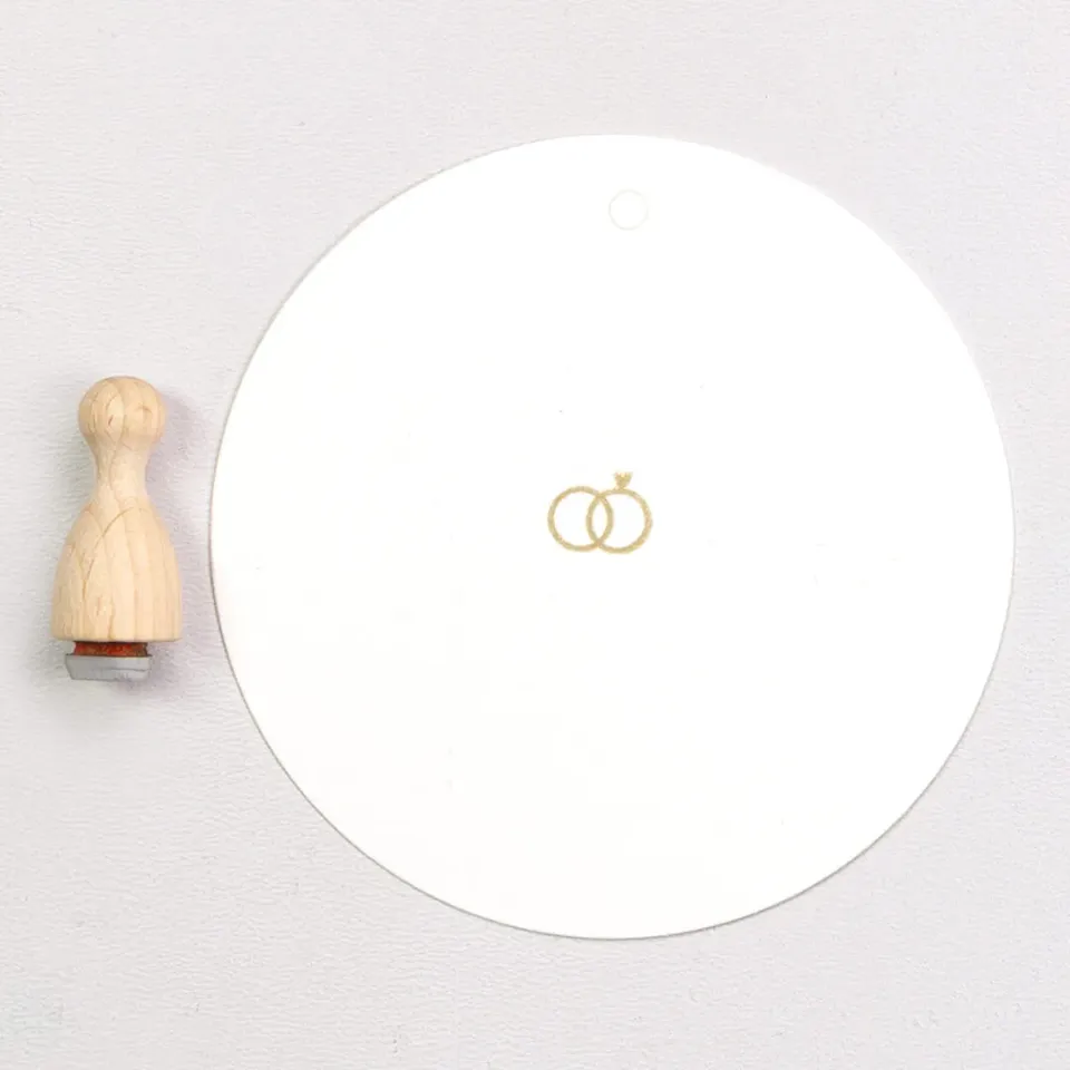 Perlenfischer Eheringe mini Stempel 10 x 8 mm Hochzeit
