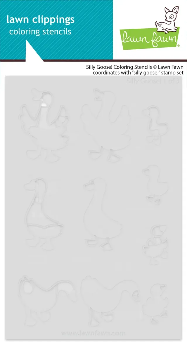 Lawn Fawn Silly Goose LF3846 Schablonen 3-teilig