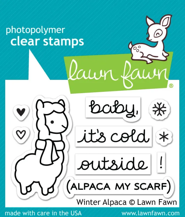 Lawn Fawn Winter Alpaca LF981 Stempelset Mini Winter
