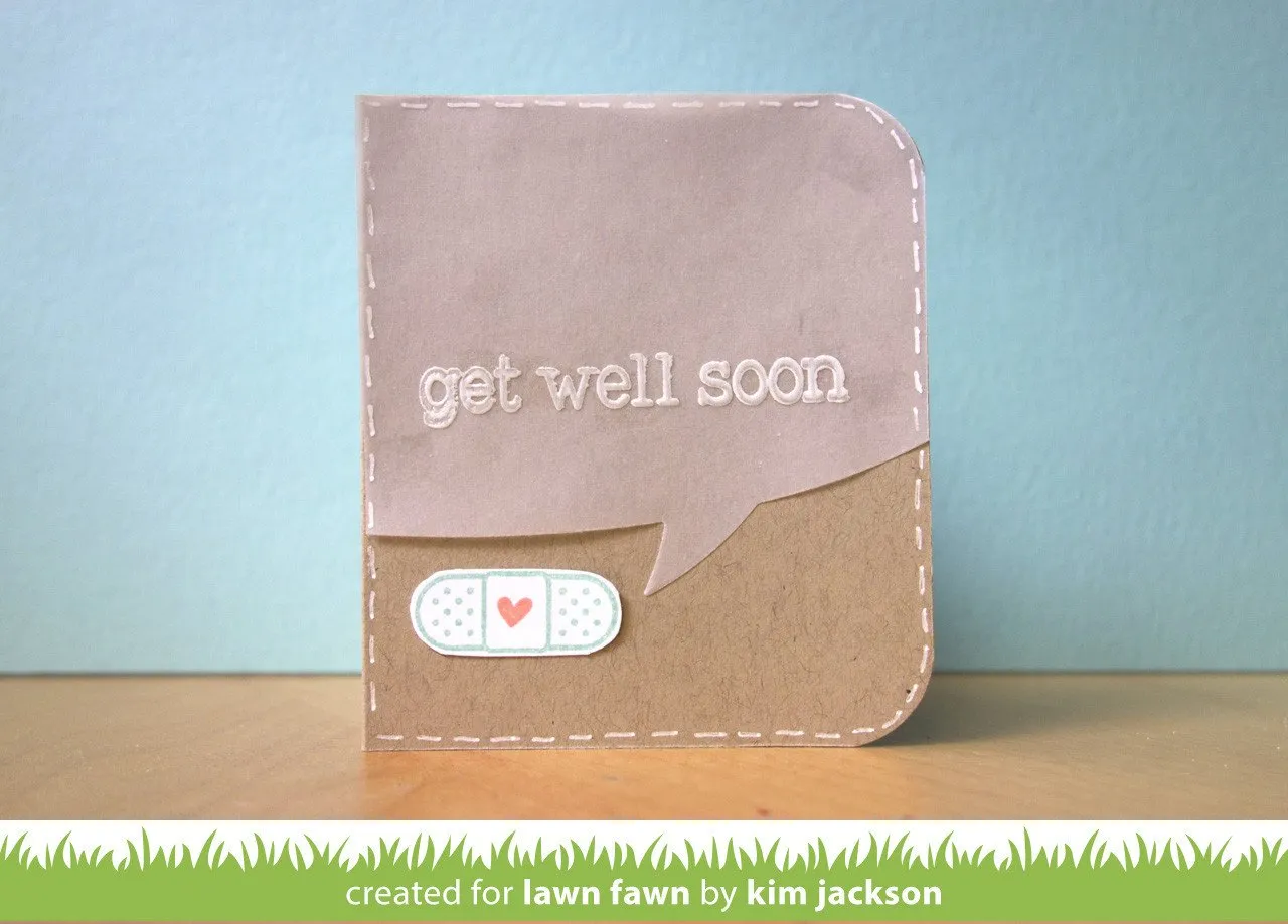 Lawn Fawn Get Well Soon LF682 Stempelset Gute Besserung