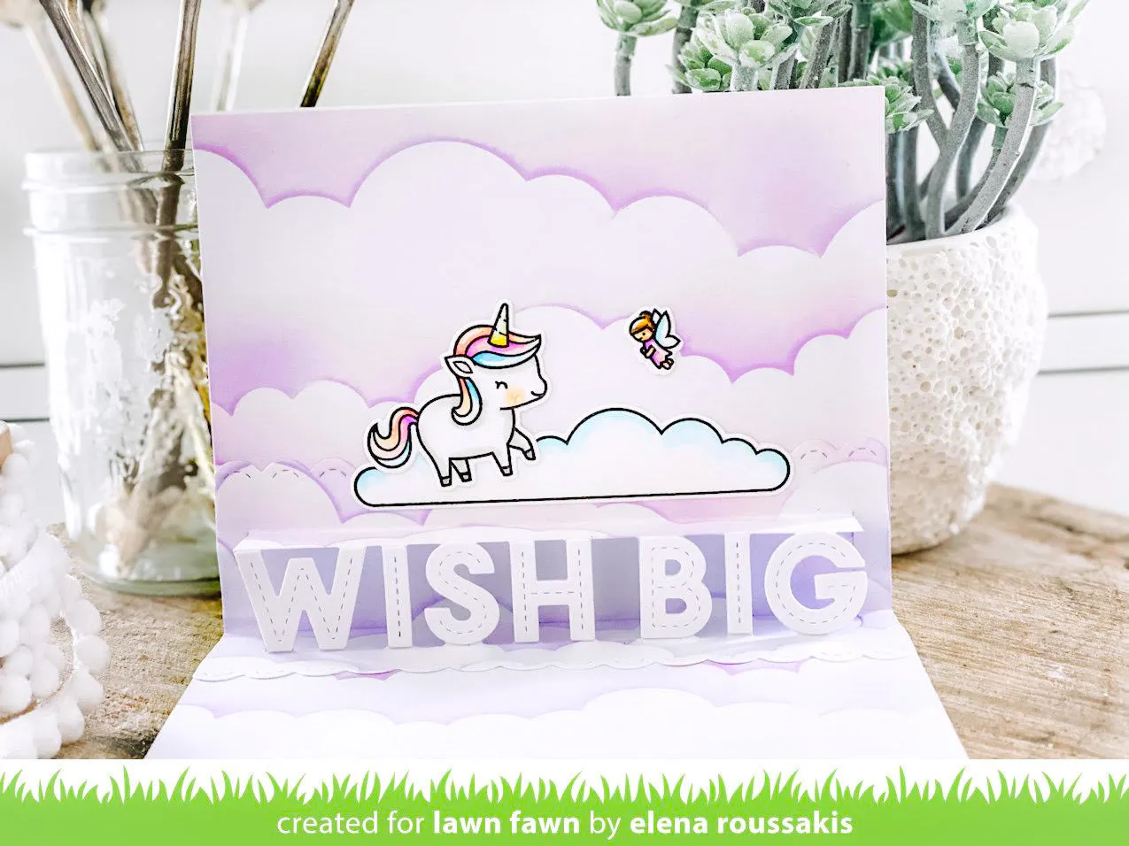 Lawn Fawn Pop-Up Wish Big Stanze 14x6,7cm Interaktiv