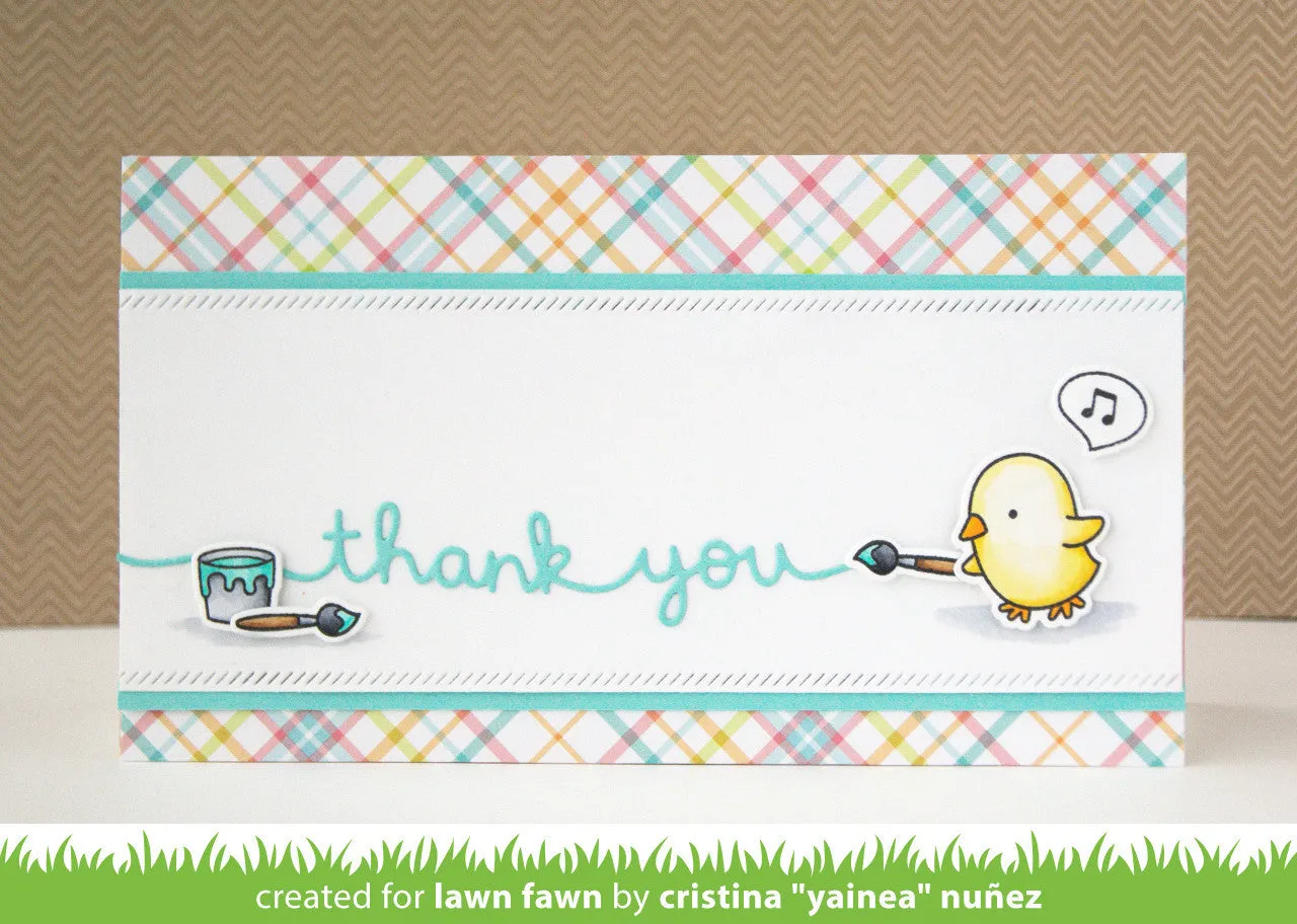 Lawn Fawn Lawn Cuts Thank You Border Stanze LF1055