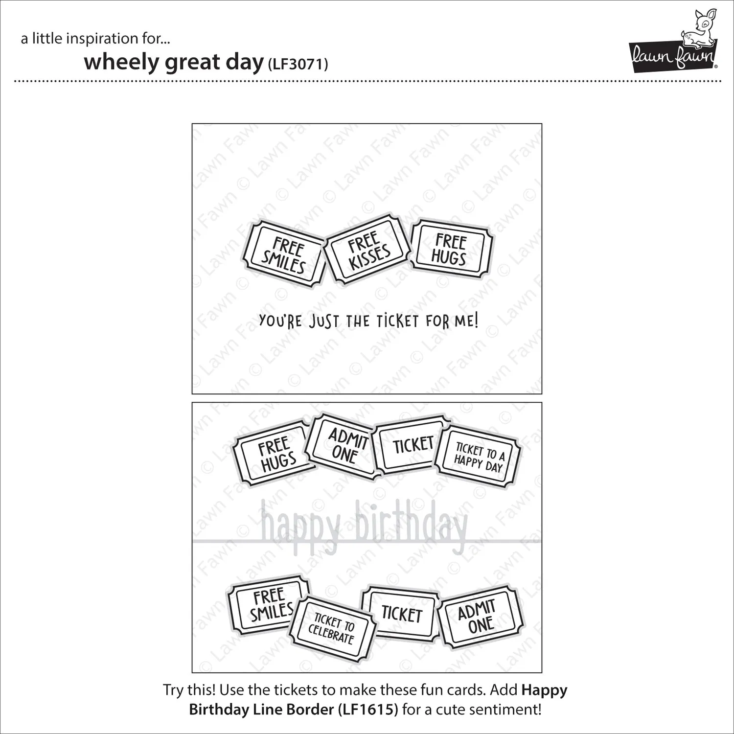 Lawn Fawn Wheely Great Day Clear Stempel LF3071 Riesenrad