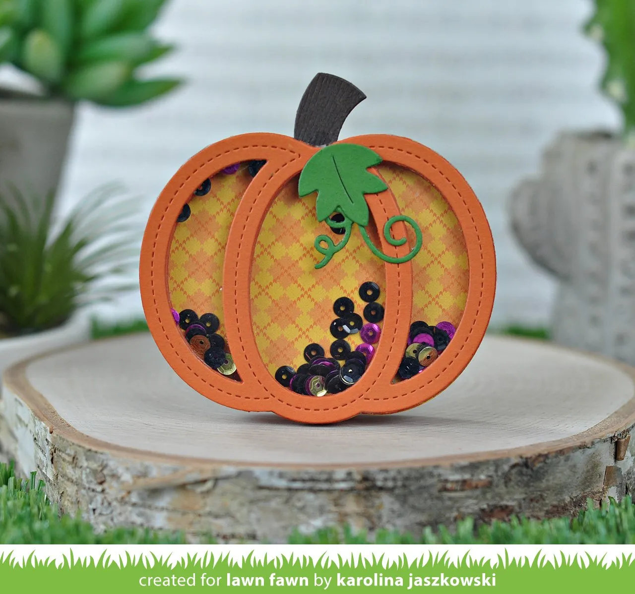 Lawn Fawn Outside In Stitched Pumpkin Stanzschablone