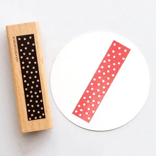 Perlenfischer Tape mit Punkten Stempel 15x70 mm für Journals