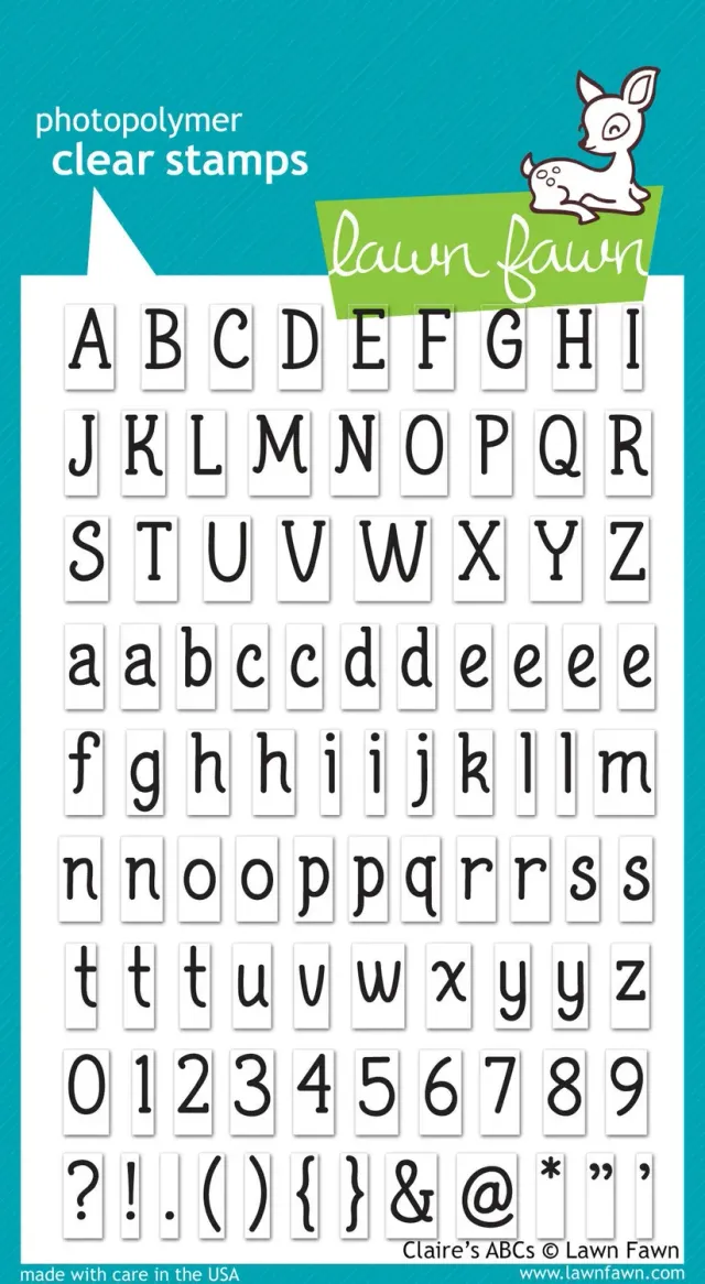 Lawn Fawn Claire's ABCs Alphabet Stempelset 91-tlg