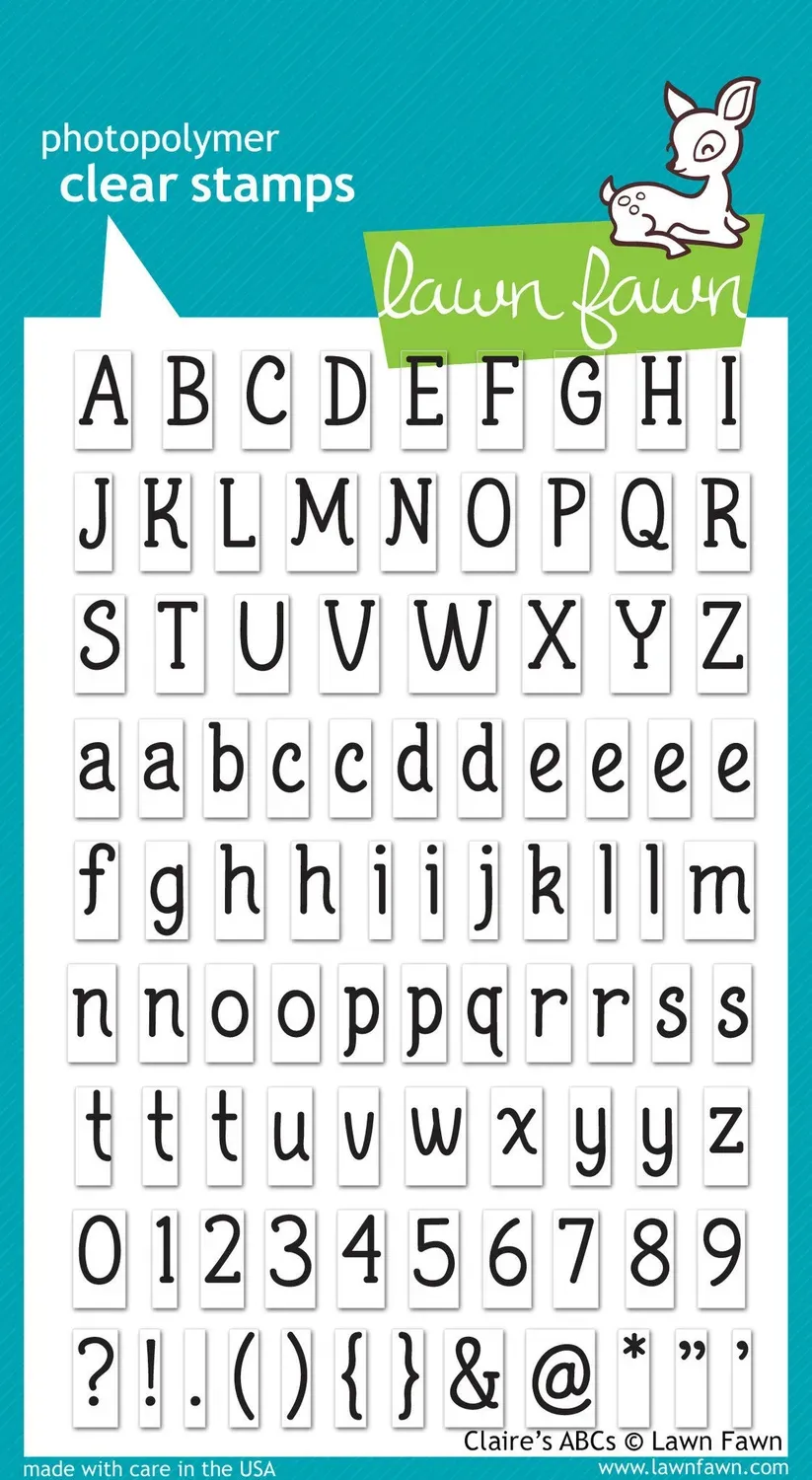 Lawn Fawn Claire's ABCs Alphabet Stempelset 91-tlg