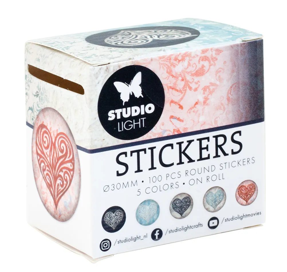 Studio Light Essentials Vintage Heart Sticker Bogen Vintage