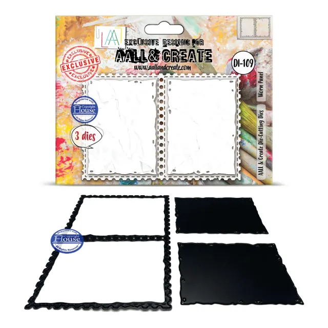 AALL and Create DI-109 Worn Panel Stanzschablone 3er Set