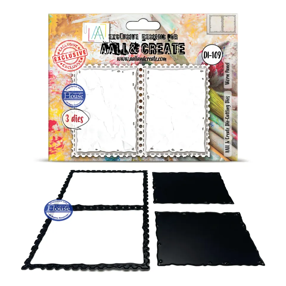 AALL and Create DI-109 Worn Panel Stanzschablone 3er Set