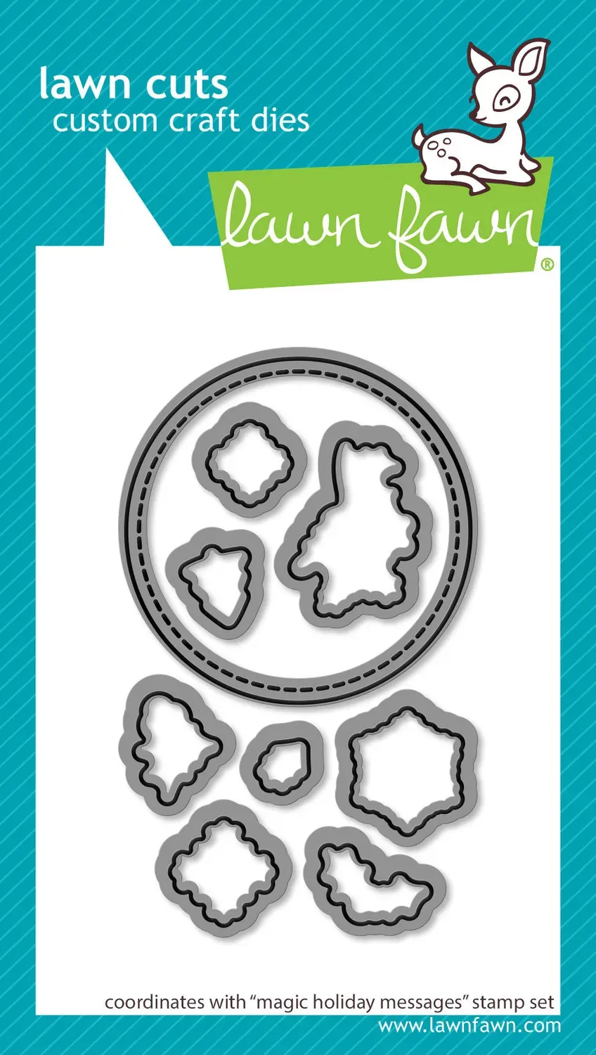 Lawn Fawn Magic Holiday Messages Stanzschablonen Set