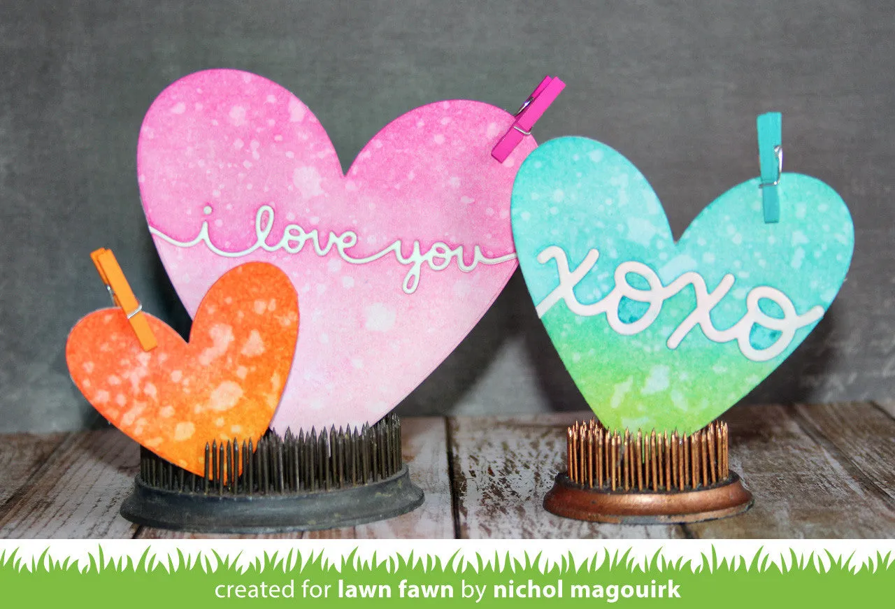 Lawn Fawn Lawn Cuts Scripty XOXO Stanzschablonen Schriftzug