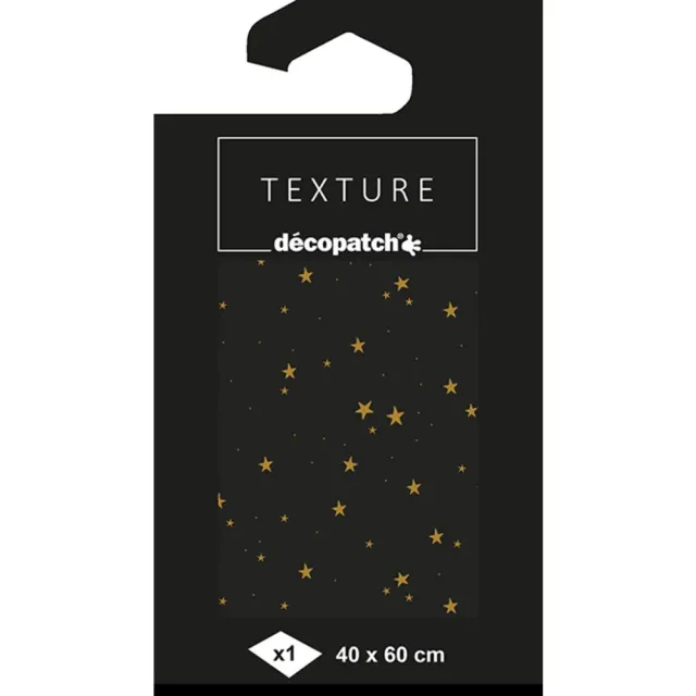 décopatch TD778C Papier Sternen Gold 1 Bogen 40x60 Metallic
