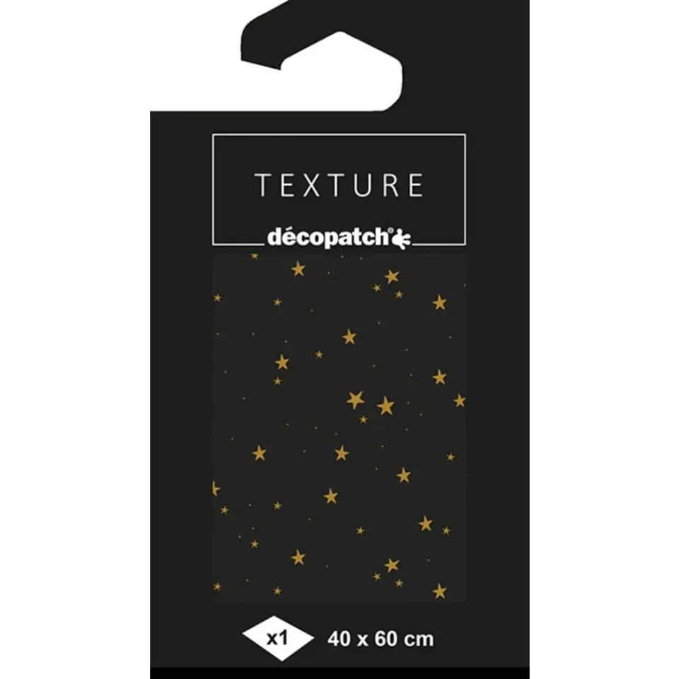 décopatch TD778C Papier Sternen Gold 1 Bogen 40x60 Metallic
