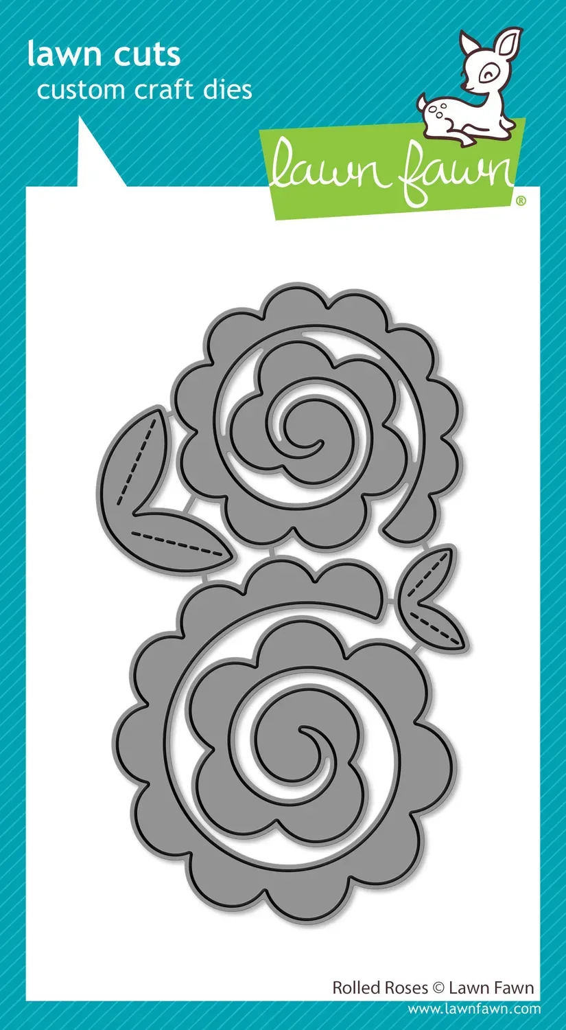 Lawn Fawn Rolled Roses Stanze Blumen 2 Größen