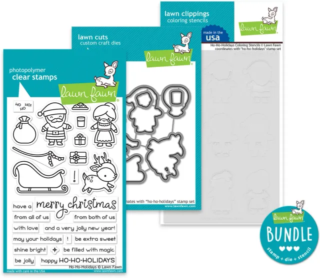Lawn Fawn Ho-Ho-Holidays Bundle Stempel Stanzen Weihnachten