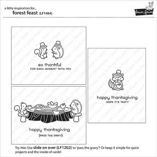 Lawn Fawn Forest Feast Clear Stamps Herbst Waldtiere