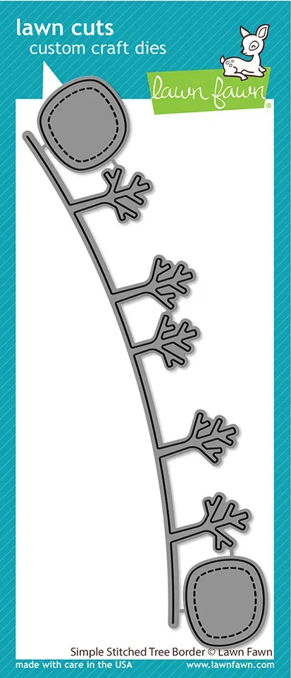 Lawn Fawn Simple Stitched Tree Border LF2963 Stanze 15,2cm
