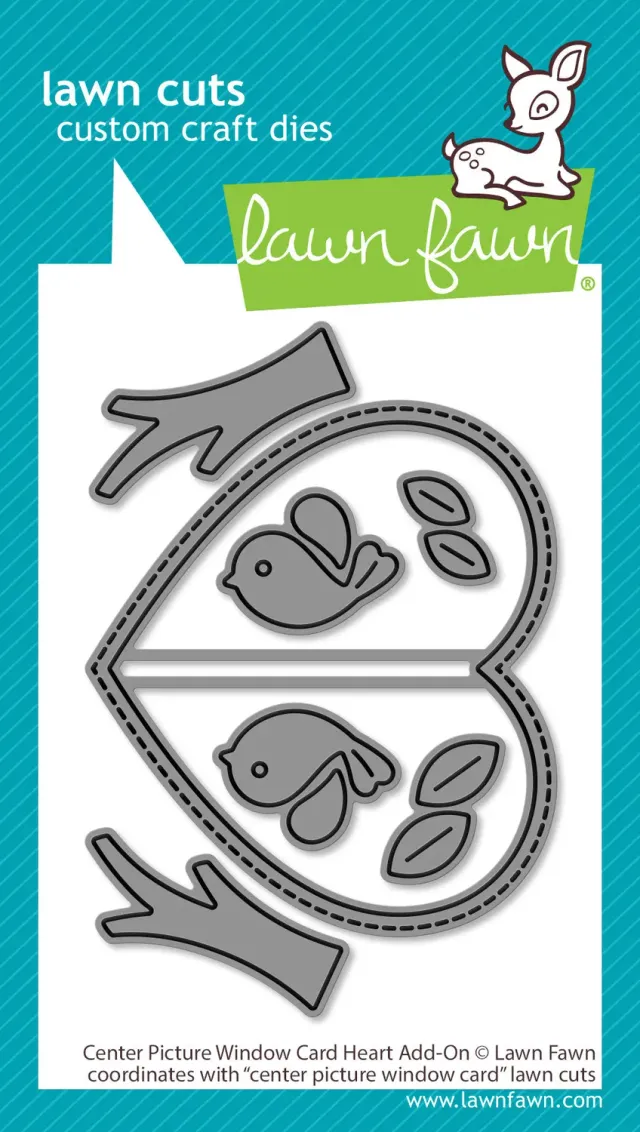 Lawn Fawn Center Window Heart Add-On Stanze