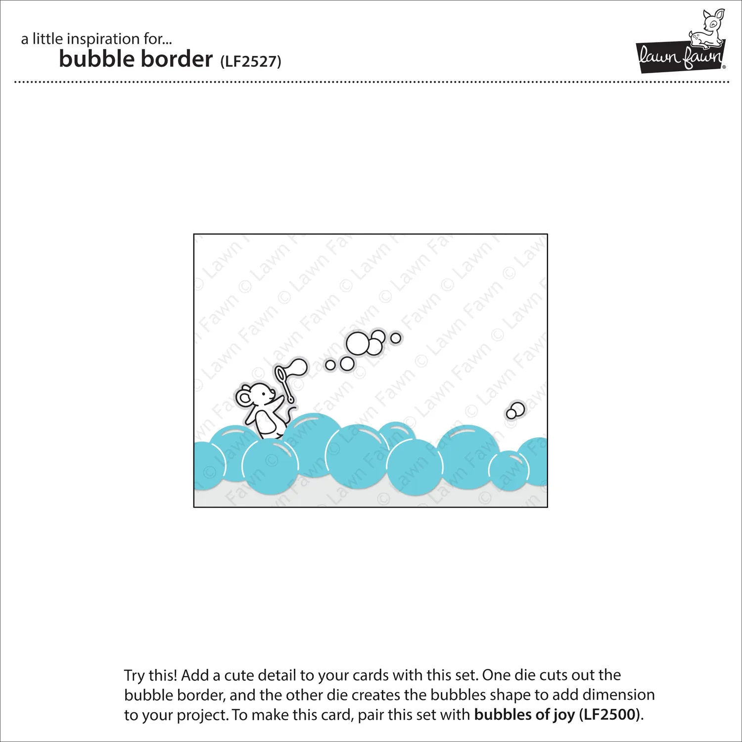 Lawn Fawn Bubble Border LF2527 Stanzschablone Bordüre