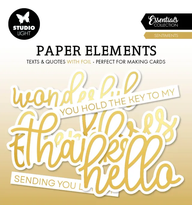 StudioLight Essentials Sentiments Papierelemente Goldfolie