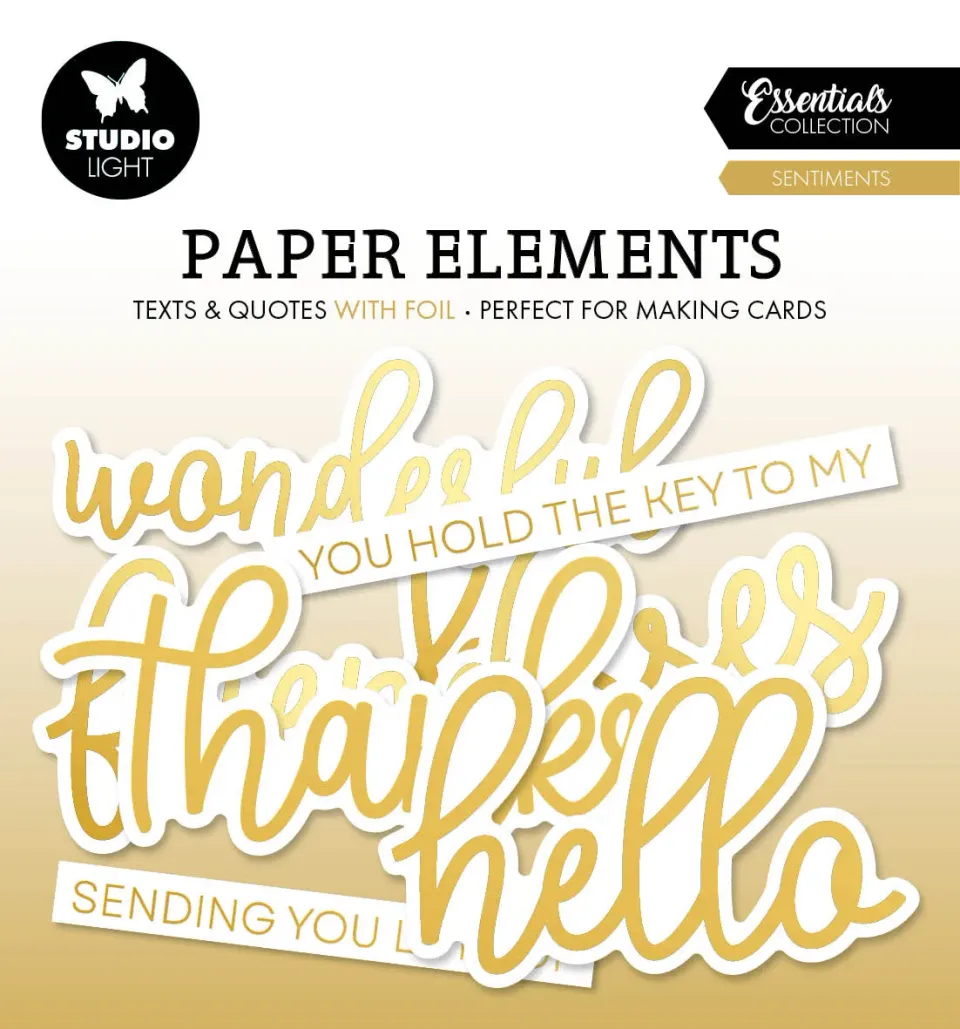 StudioLight Essentials Sentiments Papierelemente Goldfolie