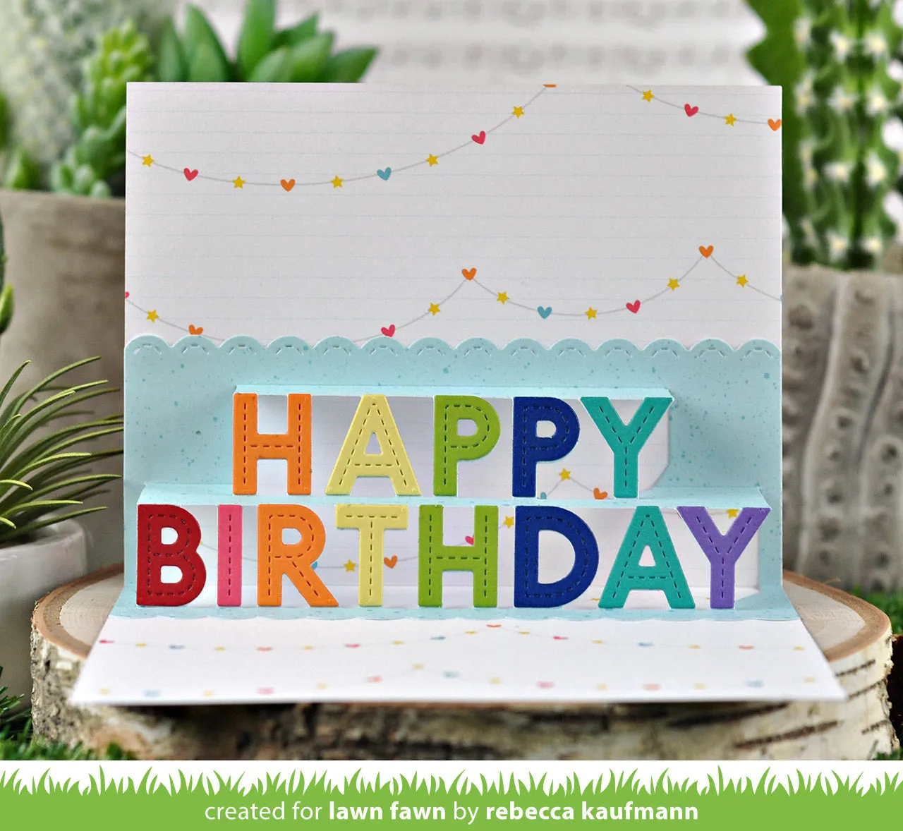 Lawn Fawn Pop-Up Happy Birthday Stanzschablonen