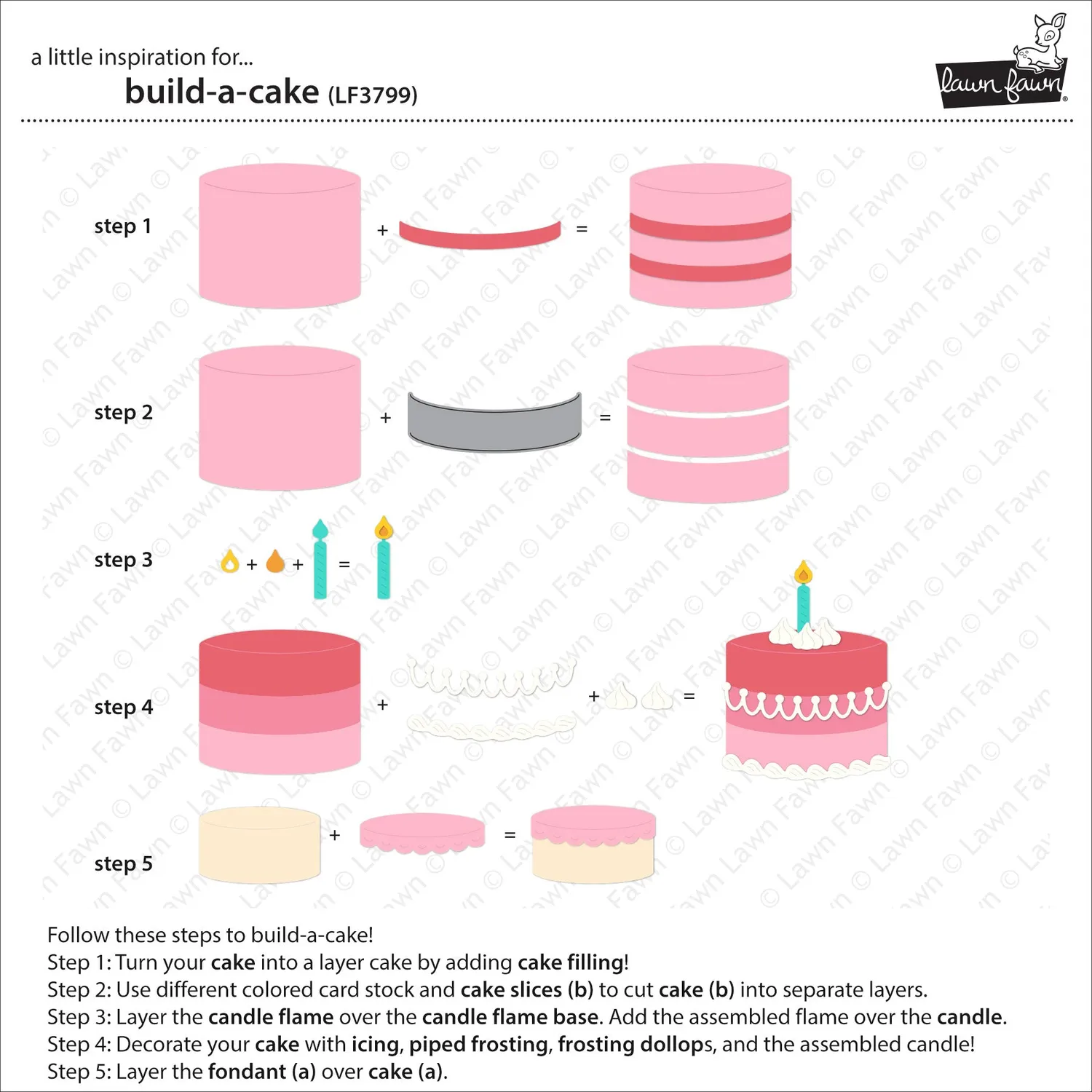 Lawn Fawn Build-a-Cake Lawn Cuts Stanzschablonen 15-teilig