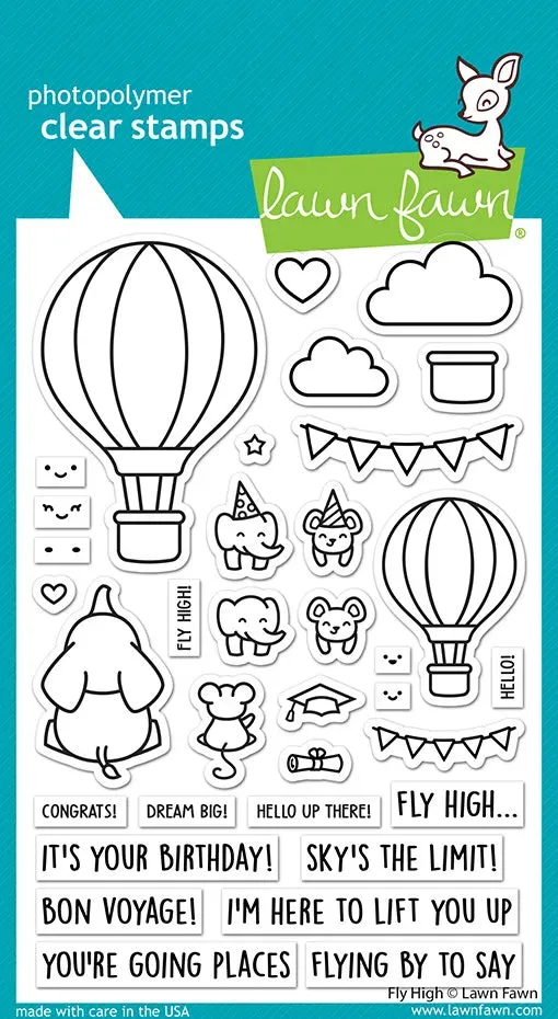 Lawn Fawn Fly High LF3069 Clear Stamps Geburtstag