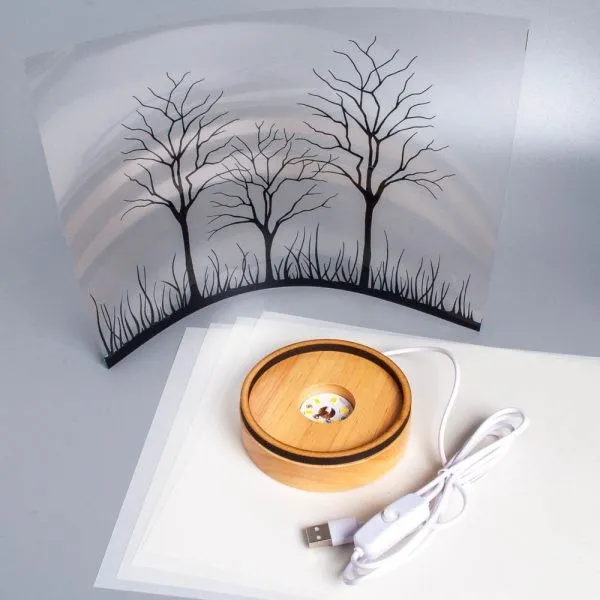 Lavinia Stamps Lamp Kit Birch Tree Bastelset Birke