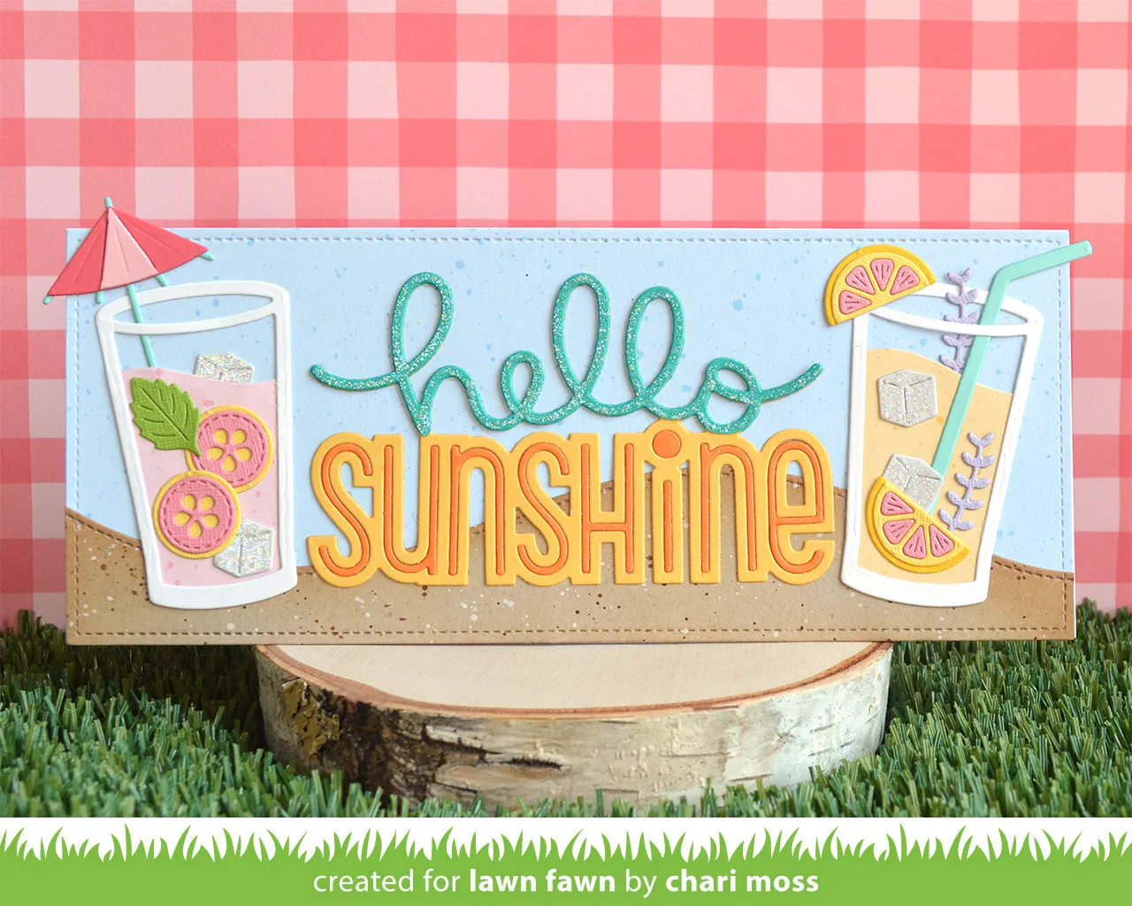 Lawn Fawn Giant Hello Sunshine Stanzschablone