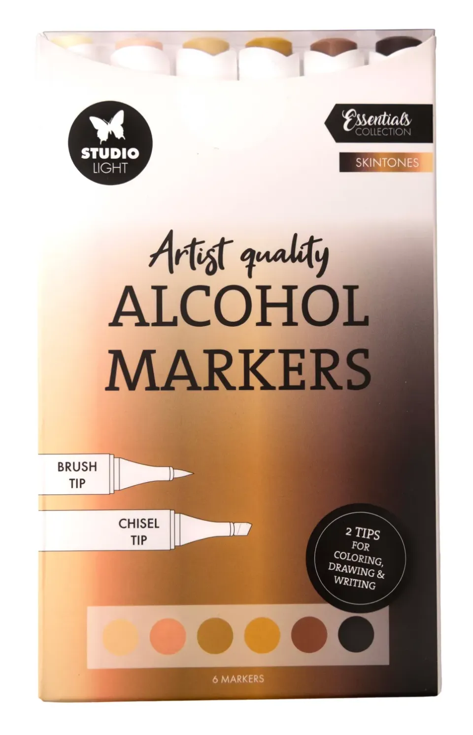 StudioLight Essentials Skintones Alkoholmarker 6er Hauttöne